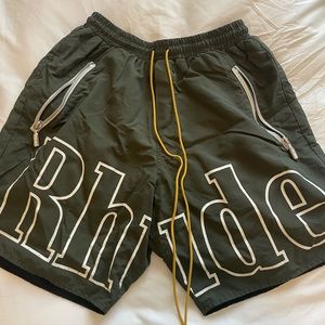 Rhude Army Green Shorts- perfect for summer